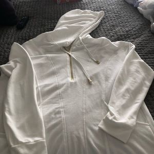 White hooded sweatshirt